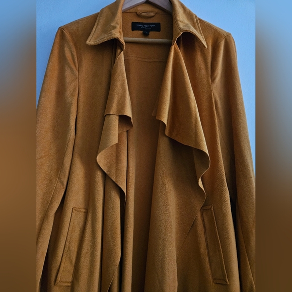 Marc New York Faux Suede Long Women's Duster Size Medium - Picture 5 of 6